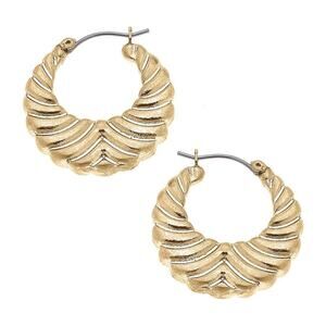 Camille Textured Hoop Earrings
